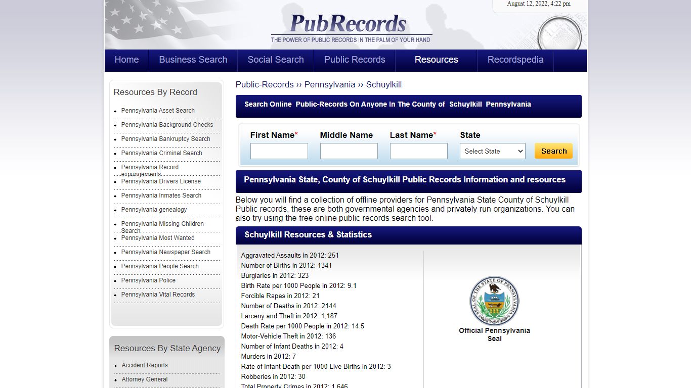 Schuylkill County, Pennsylvania Public Records